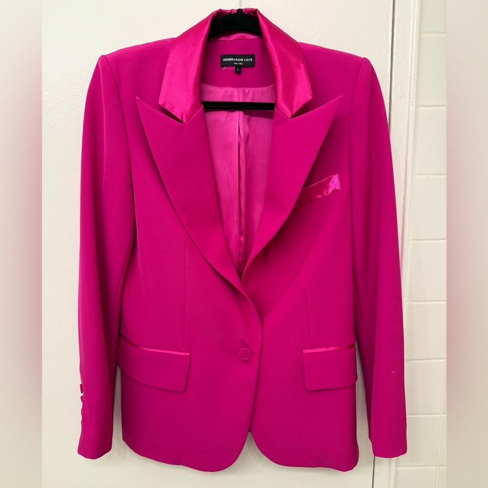 Generation Love Hudson Crepe Blazer in Pink